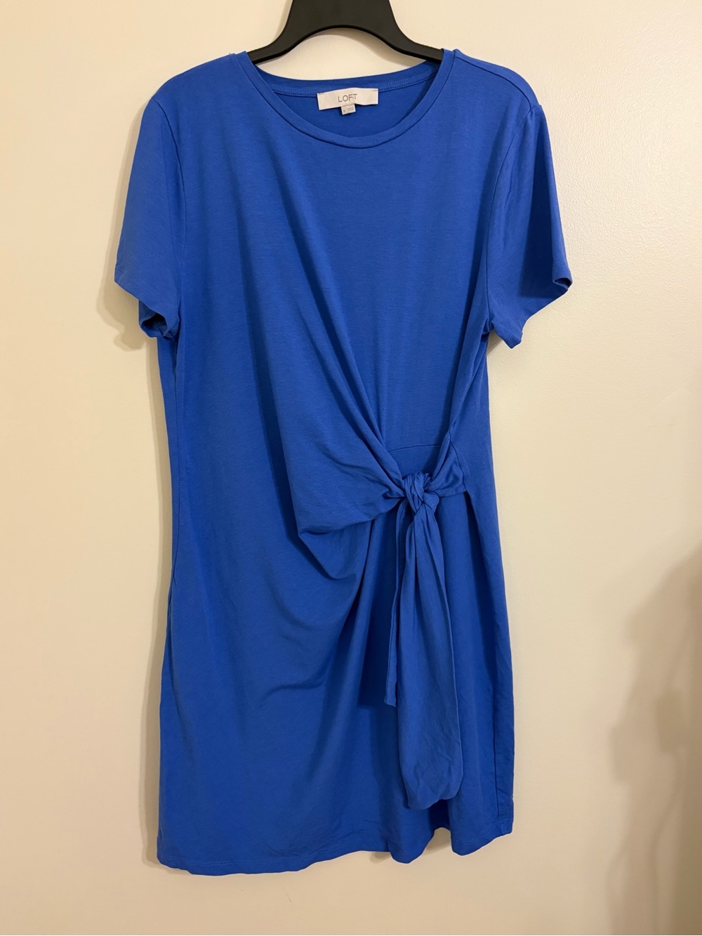 LOFT | Blue Tie-Front Short Sleeve dress size XL